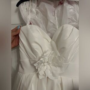 NWT Oleg Cassini White Strapless Dress